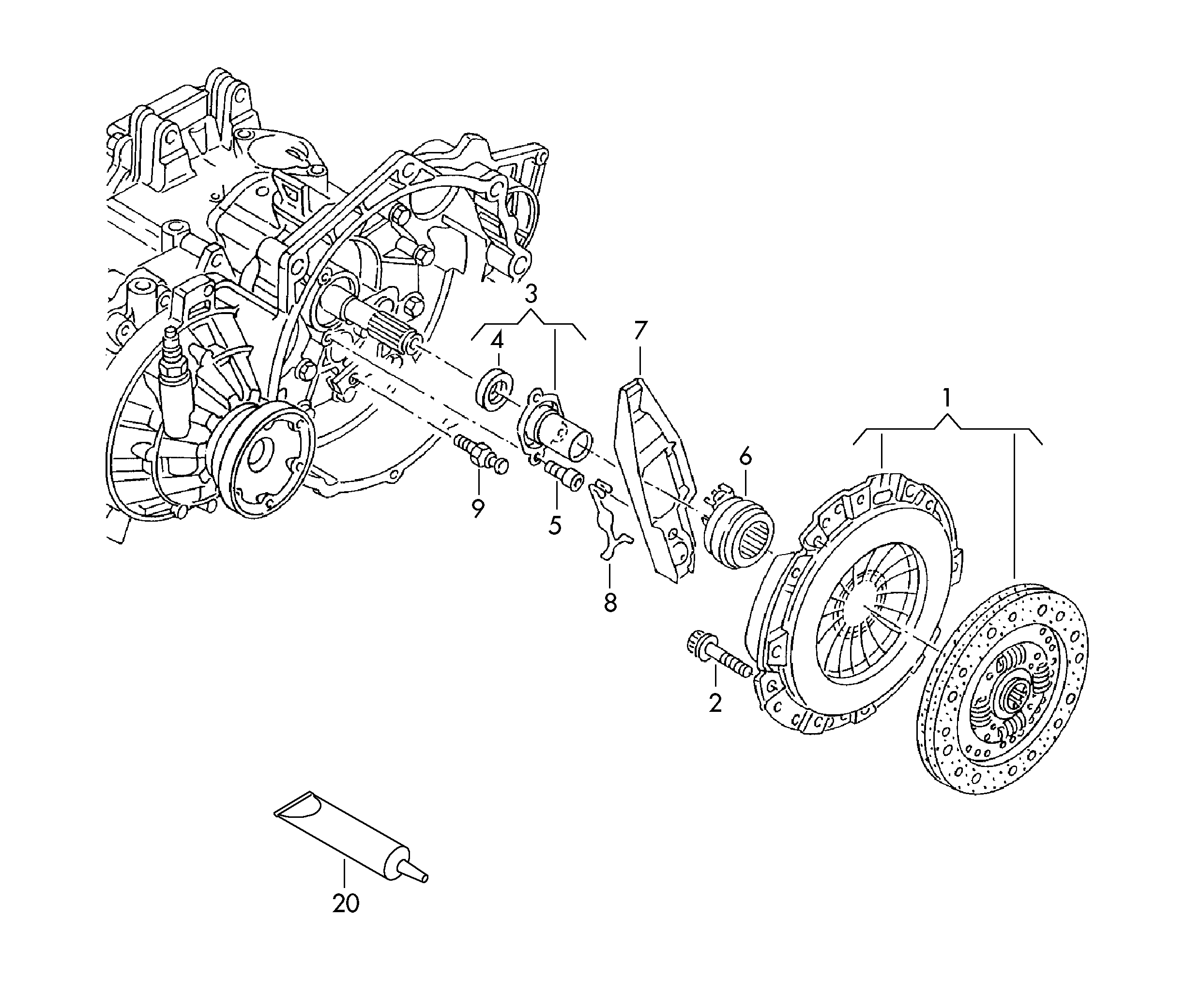 Seat 03G 141 016 A - Комплект сцепления autosila-amz.com