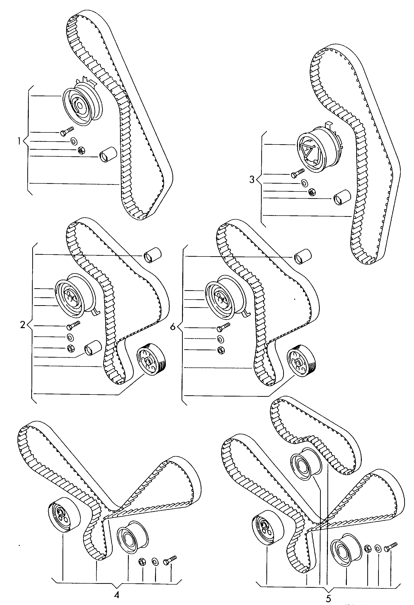 VAG 06B 198 119 C - (КОД), (AUDI), Ремонтный комплект для замены ремня ГРМ autosila-amz.com