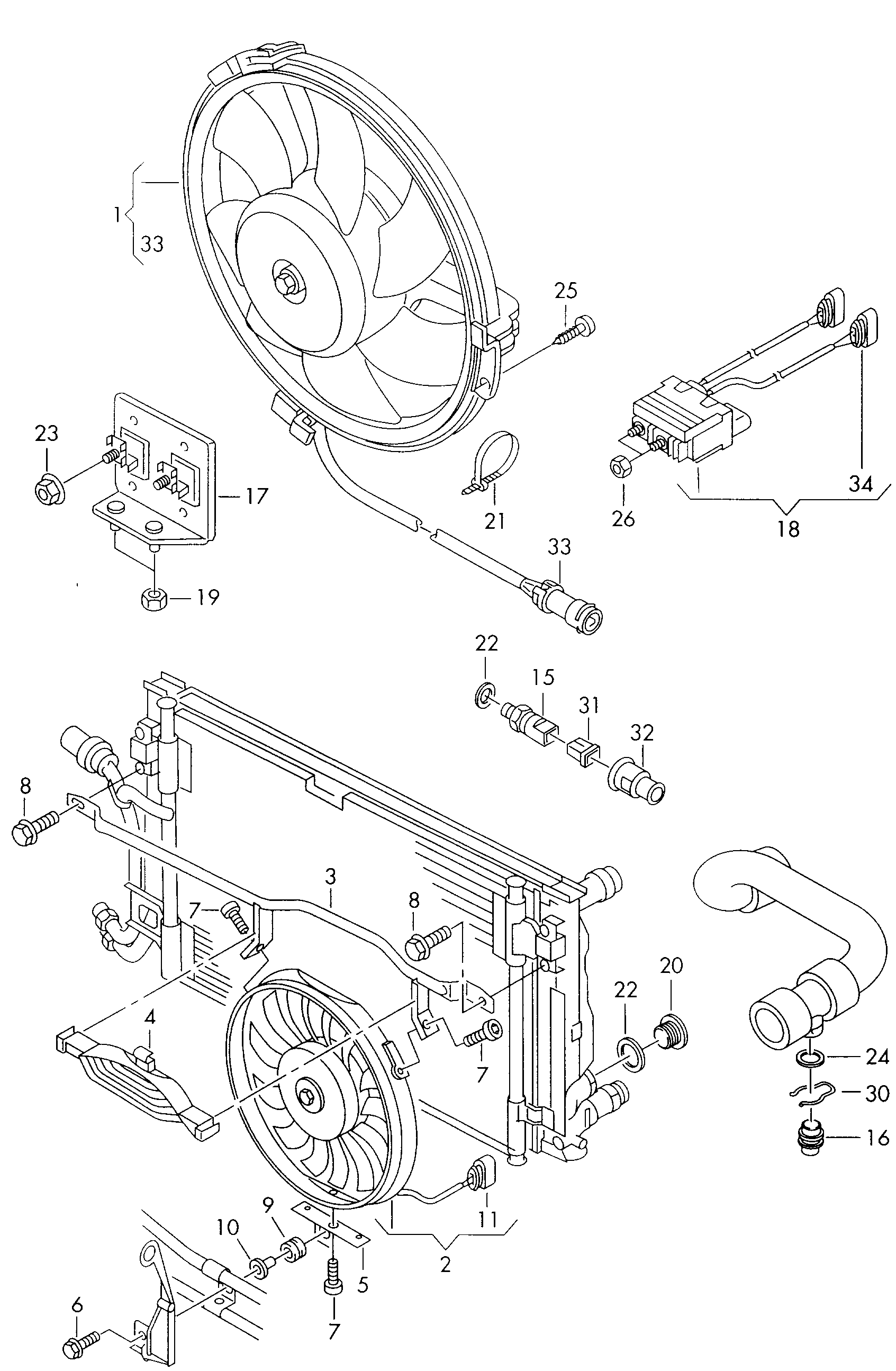 VAG 8D0 959 501 D - Блок управления, эл. вентилятор (охлаждение двигателя) autosila-amz.com