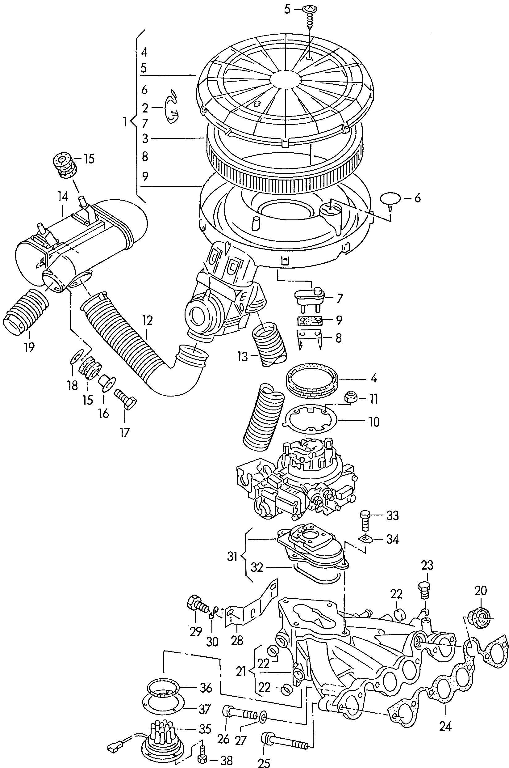 VAG 056 129 620 - 056129620 Фильтр воздушный autosila-amz.com