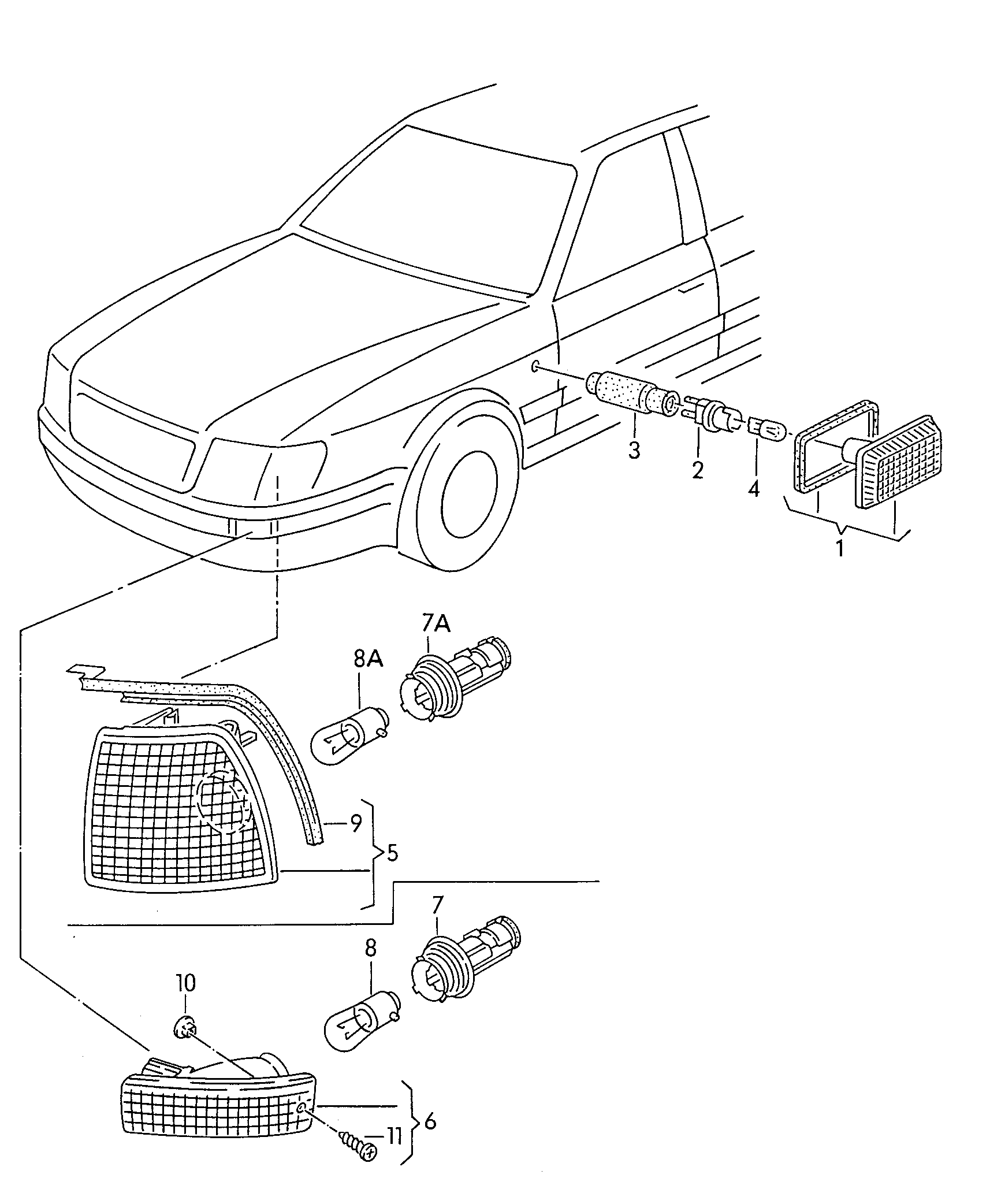 VW 161 949 117 - Фонарь указателя поворота autosila-amz.com