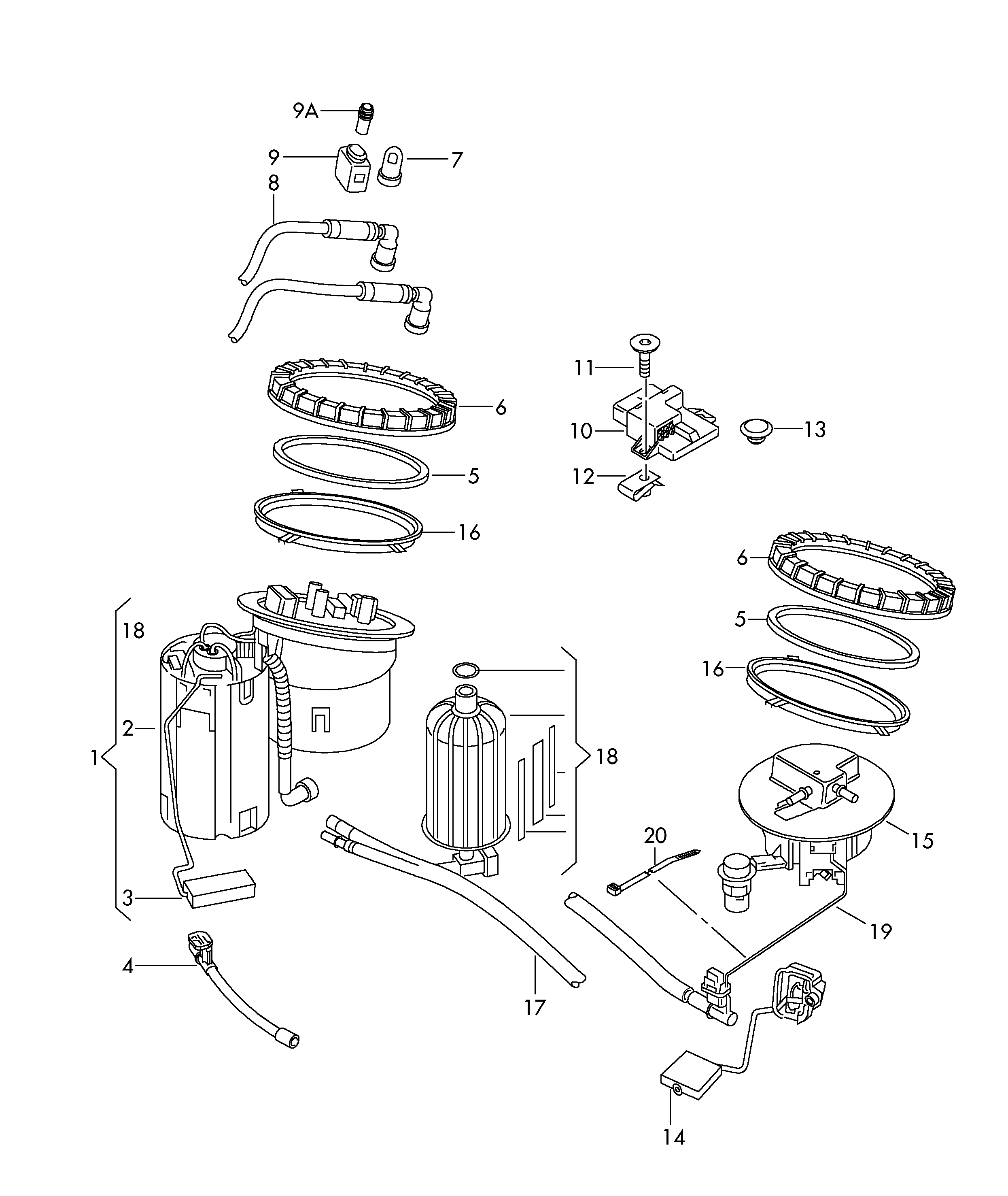 VAG 8K0919051G - Модуль топливного насоса autosila-amz.com