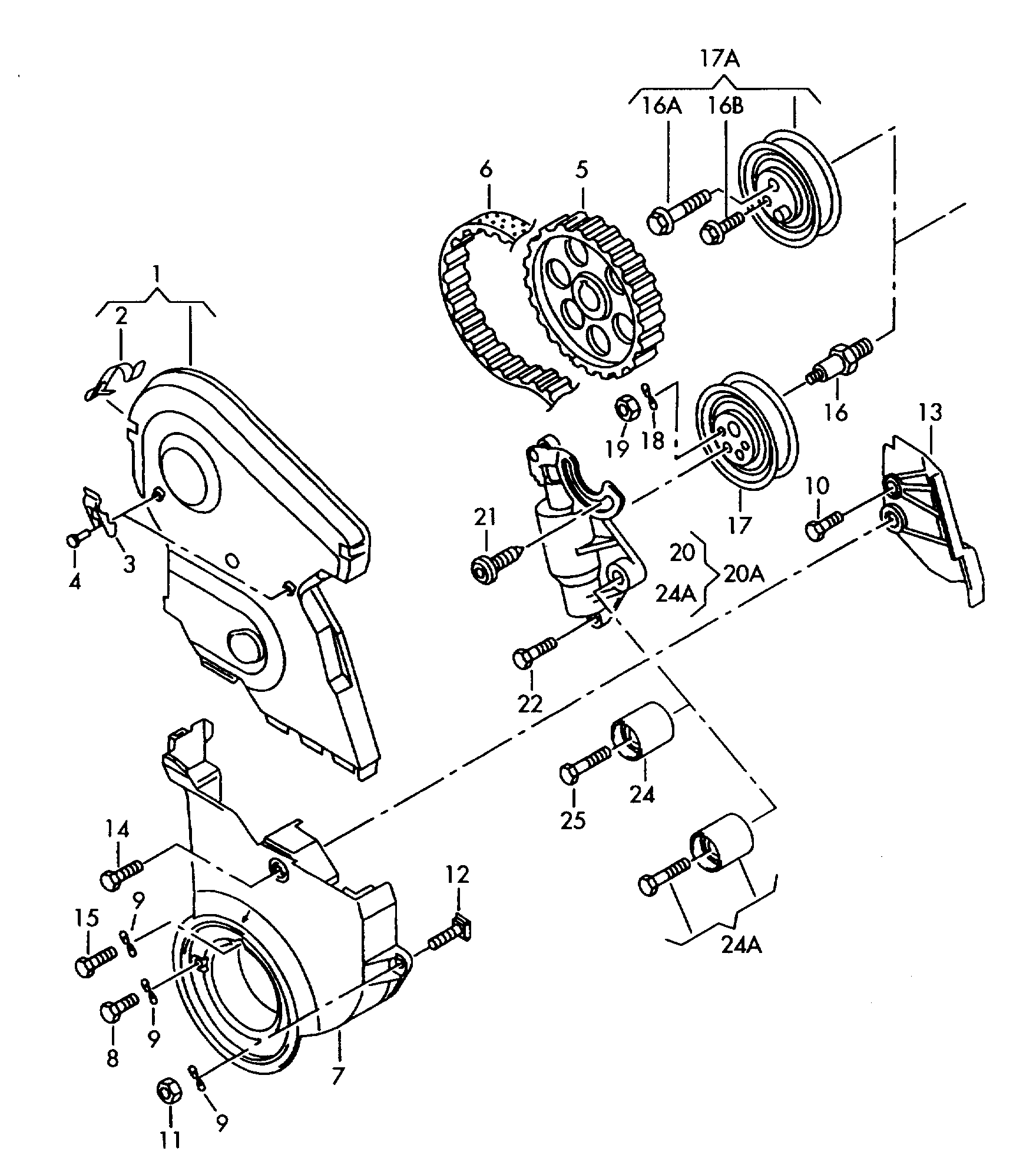 AUDI 058198479A - Комплект зубчатого ремня ГРМ autosila-amz.com