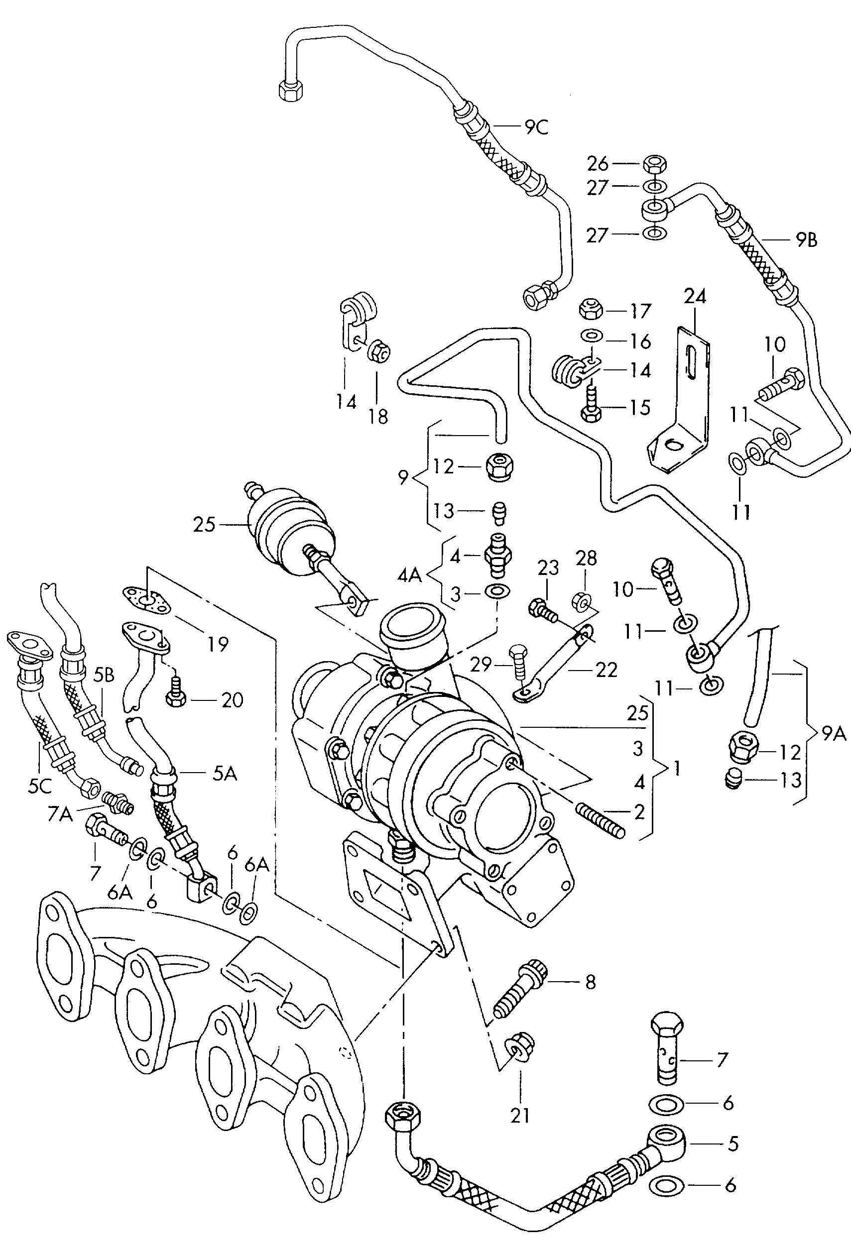 AUDI 028145702 - Картридж турбины, группа корпуса компрессора autosila-amz.com