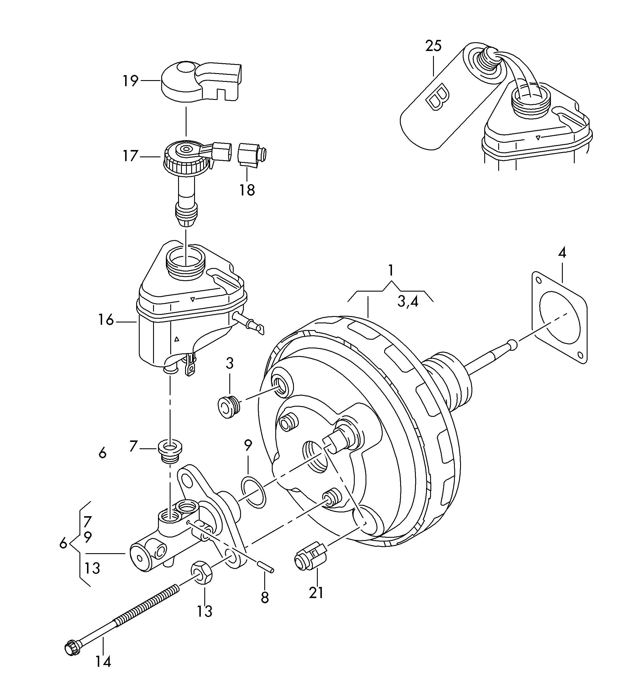 VW 7L8611019F - Главный тормозной цилиндр autosila-amz.com