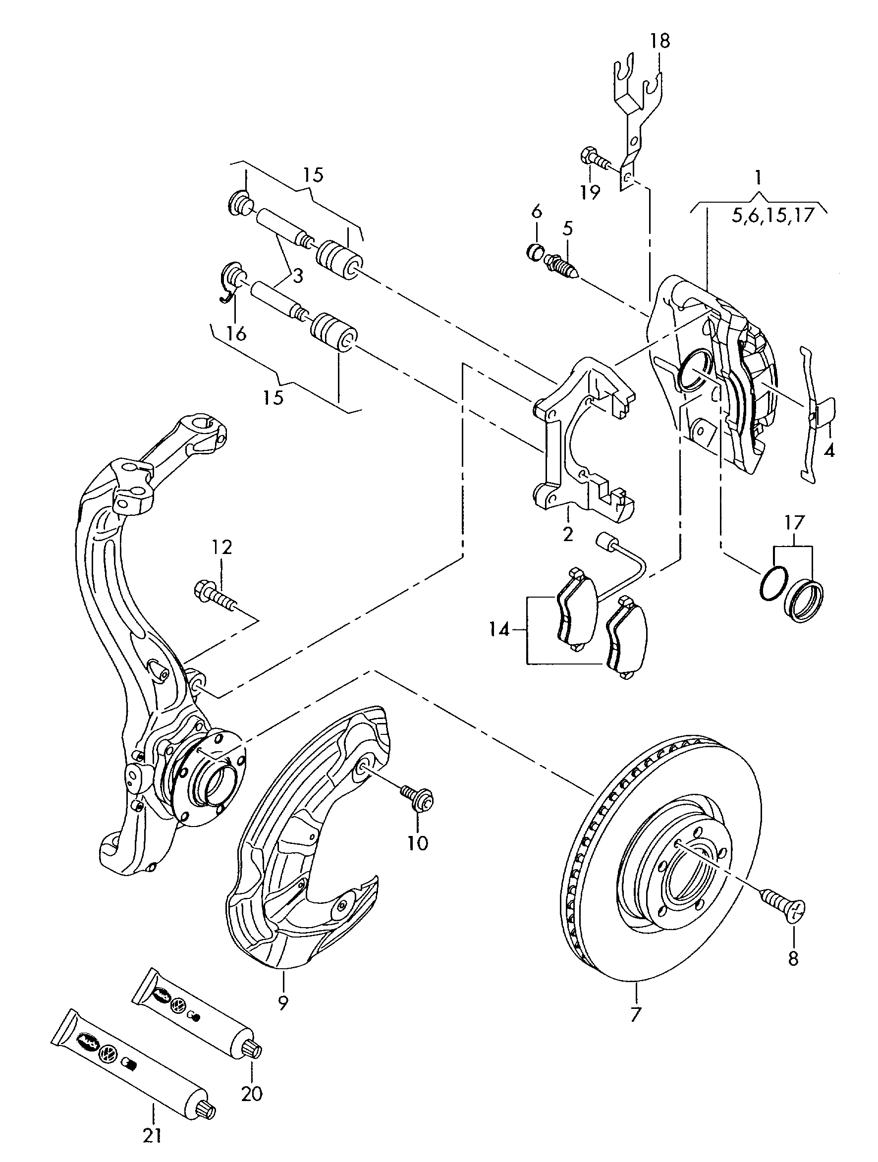 Seat 8E0615123B - Brake caliper housing autosila-amz.com