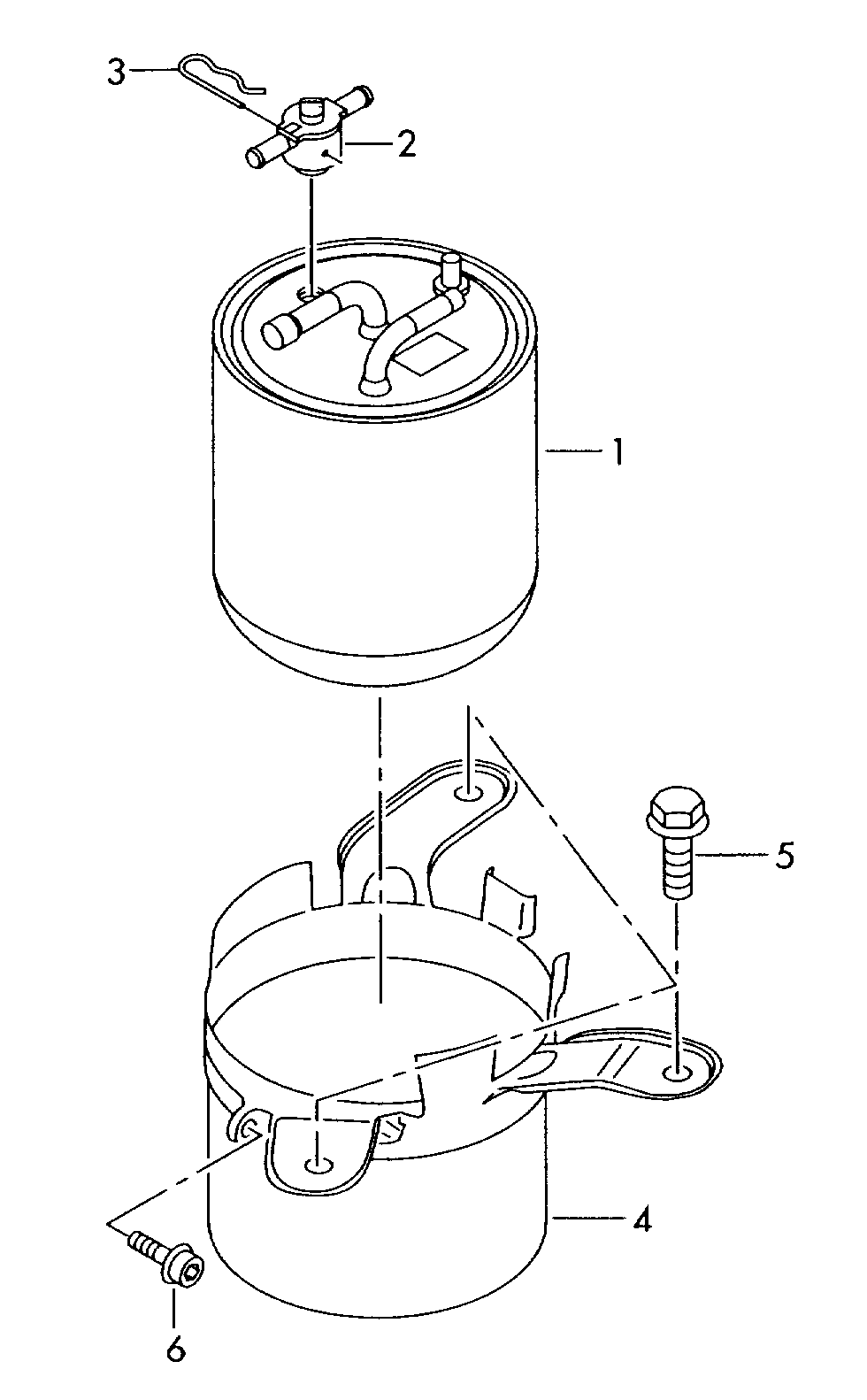 VAG 057 127 435 E - Топливный фильтр autosila-amz.com