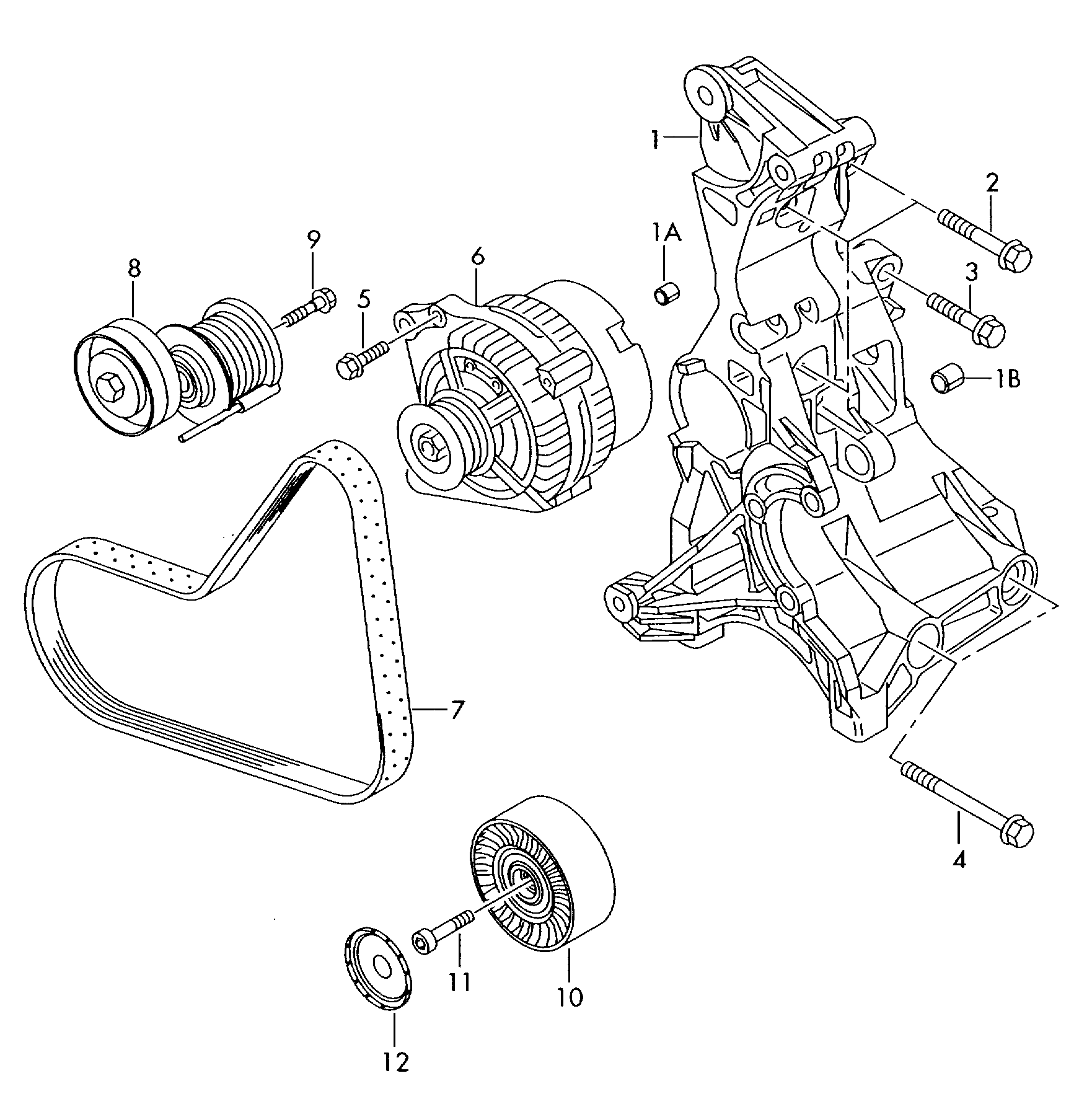 Seat 038 903 315 AM - Натяжитель, поликлиновый ремень autosila-amz.com