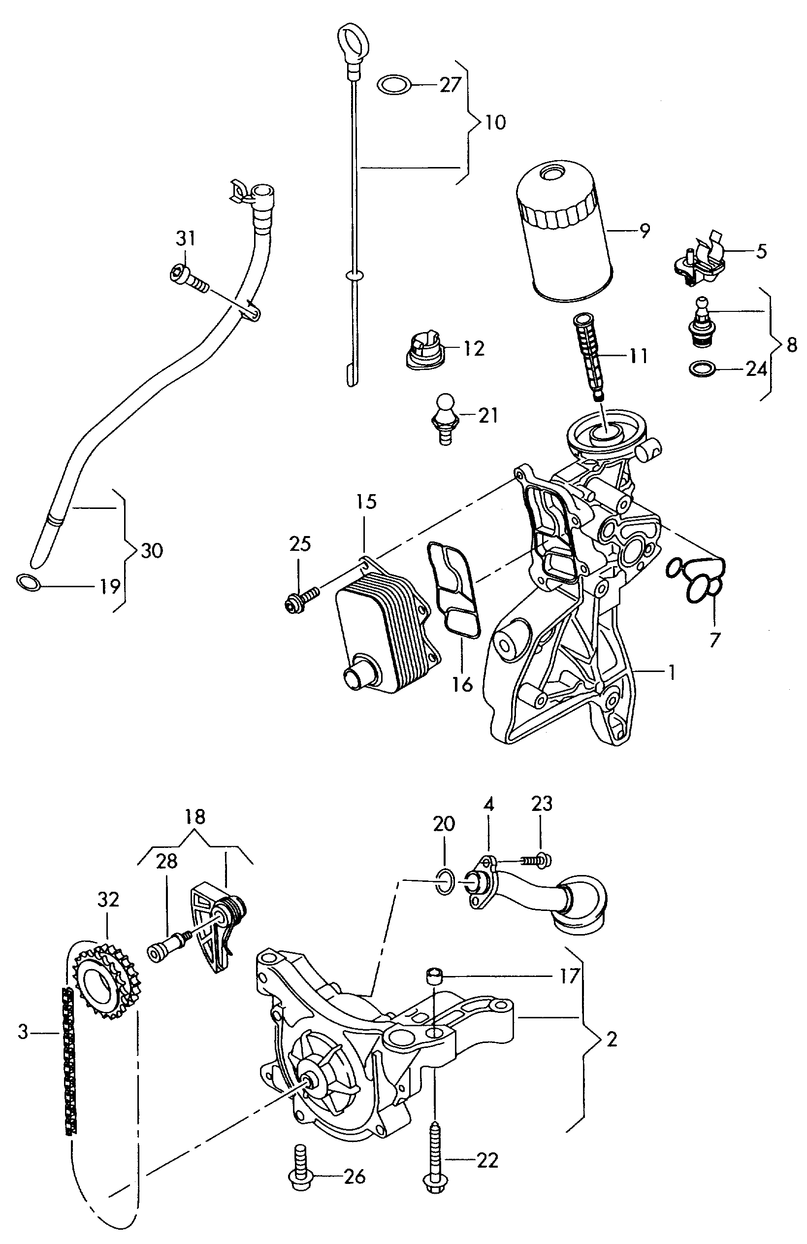 VW 06K 109 507 F - Натяжное устройство цепи, привод масляного насоса autosila-amz.com