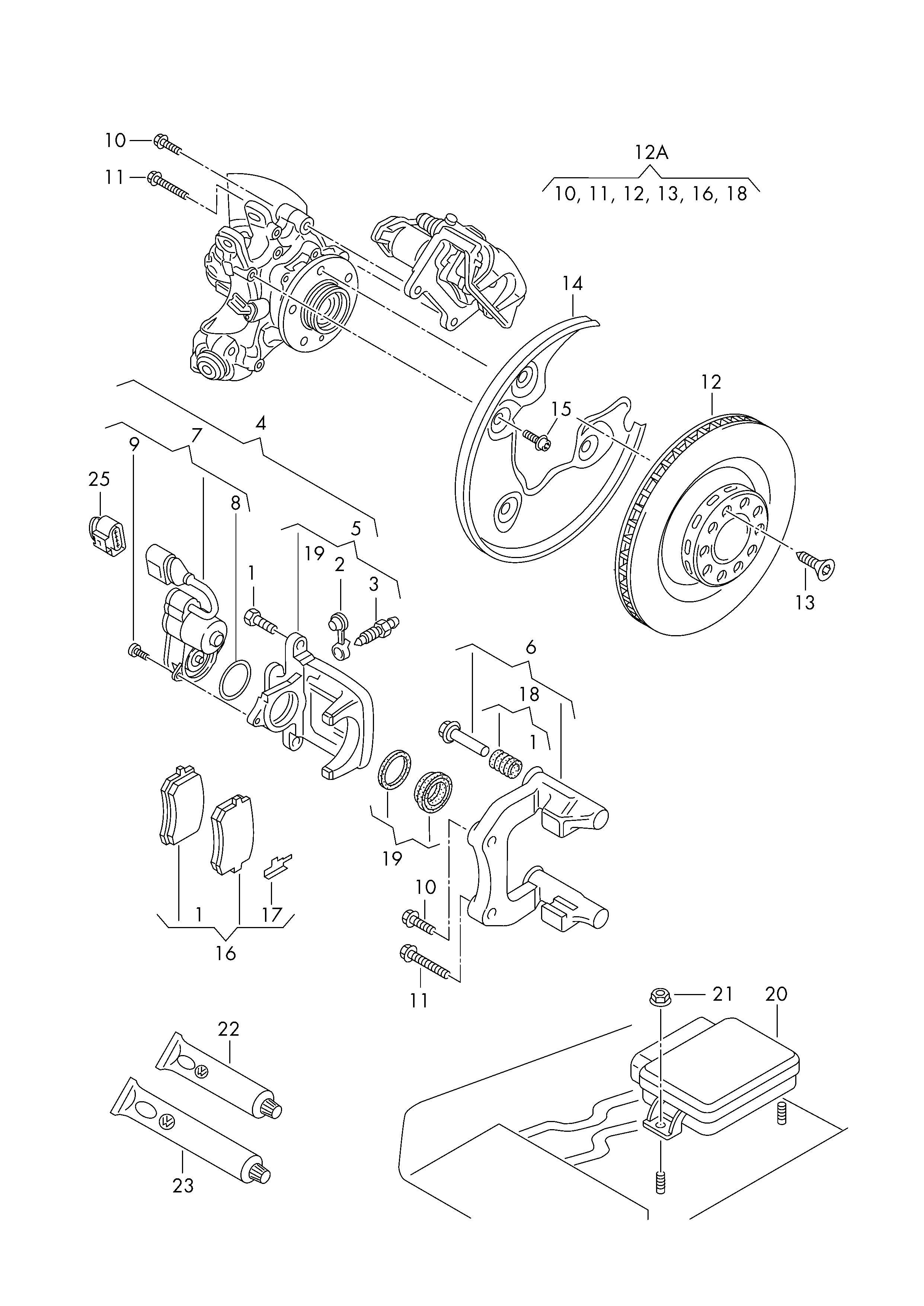 AUDI (FAW) 8K0615403E - Тормозной суппорт autosila-amz.com