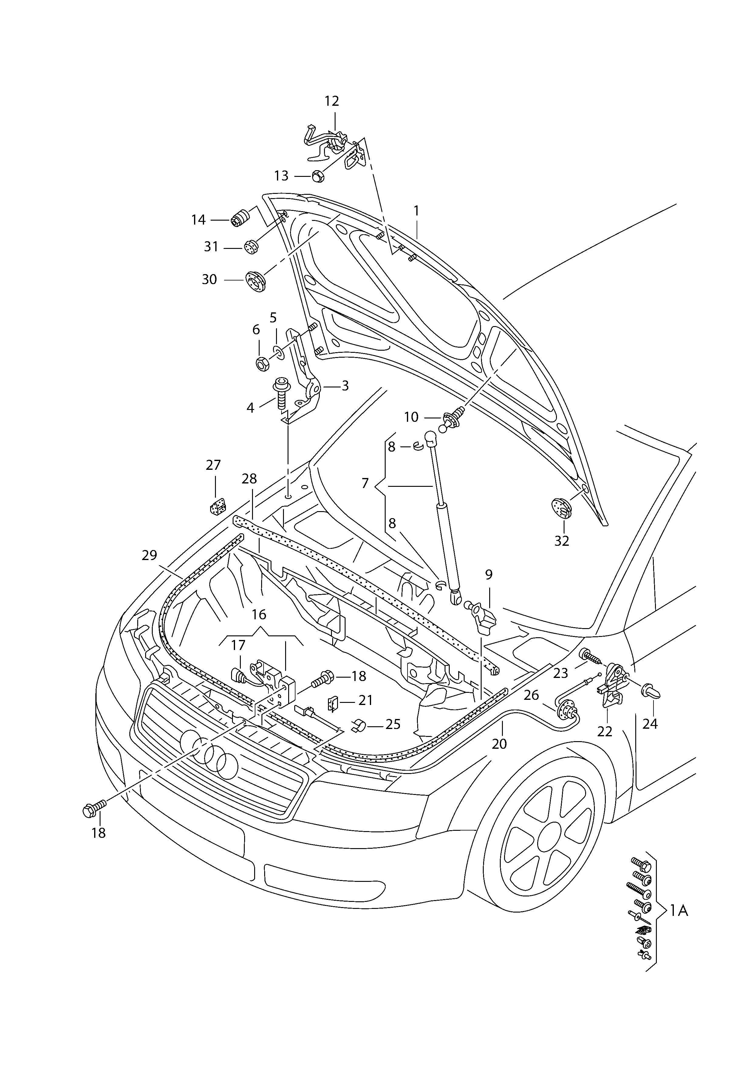 VAG 8P0823029B - Капот двигателя autosila-amz.com