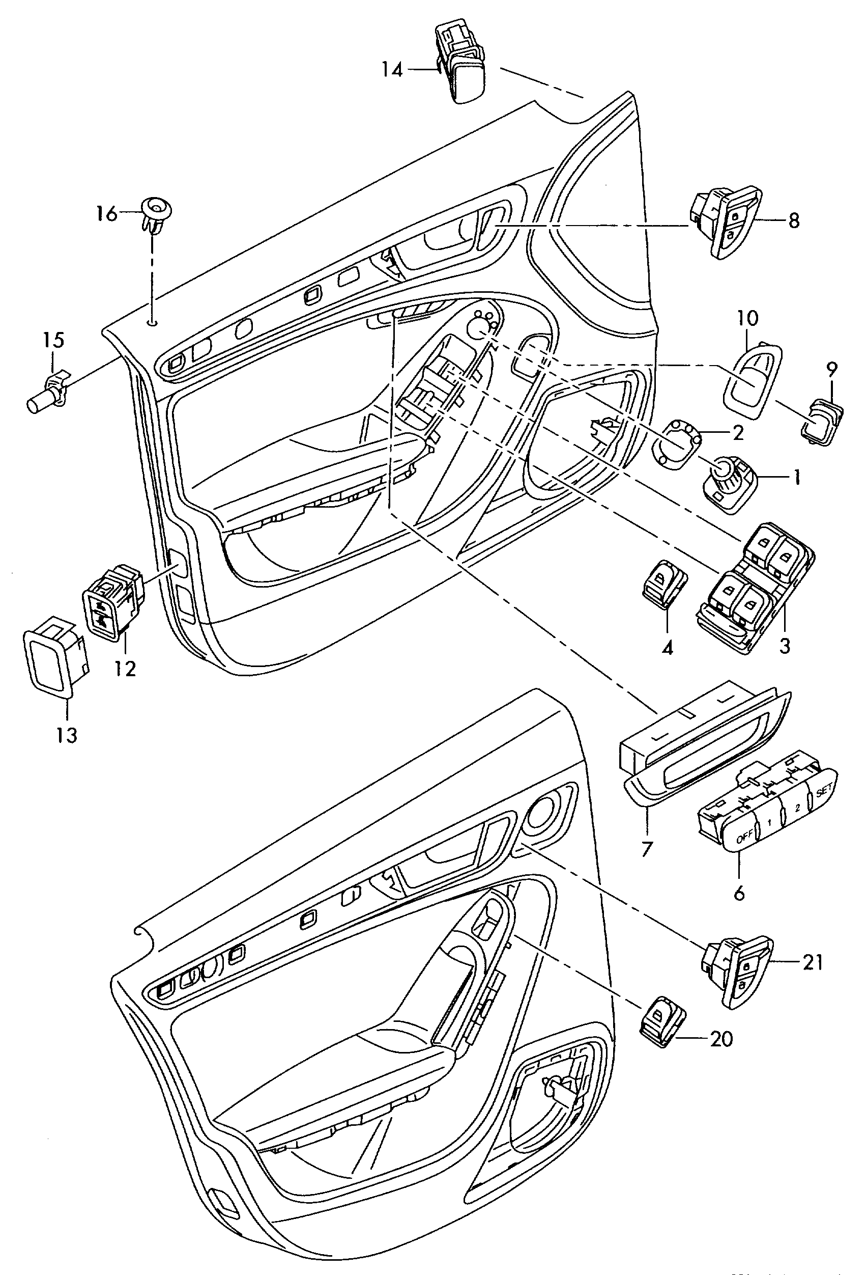 AUDI 8K1 962 107A - Выключатель, фиксатор двери autosila-amz.com