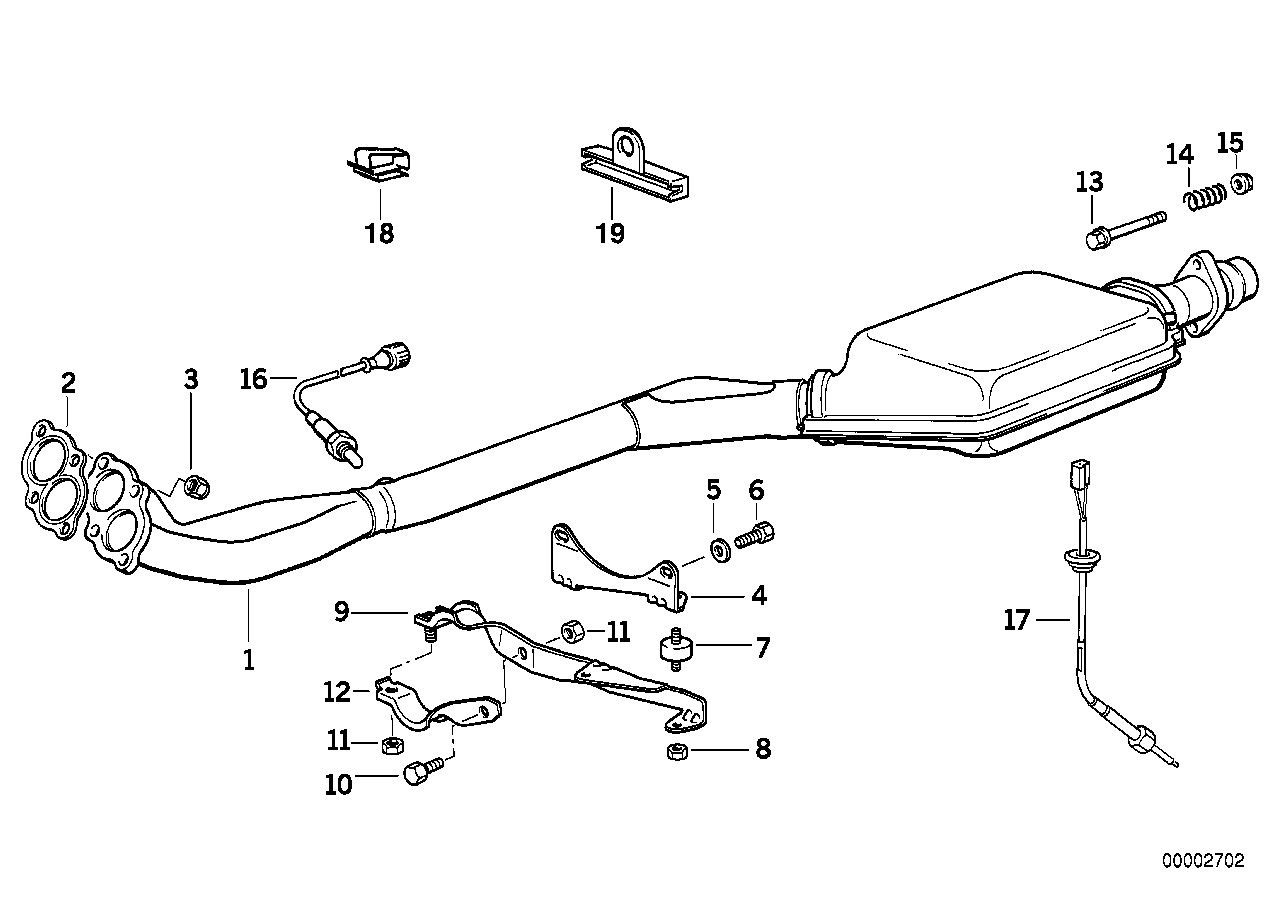 BMW 11 78 1 247 235 - Лямбда-зонд !L=380MM \BMW 3 E36 autosila-amz.com