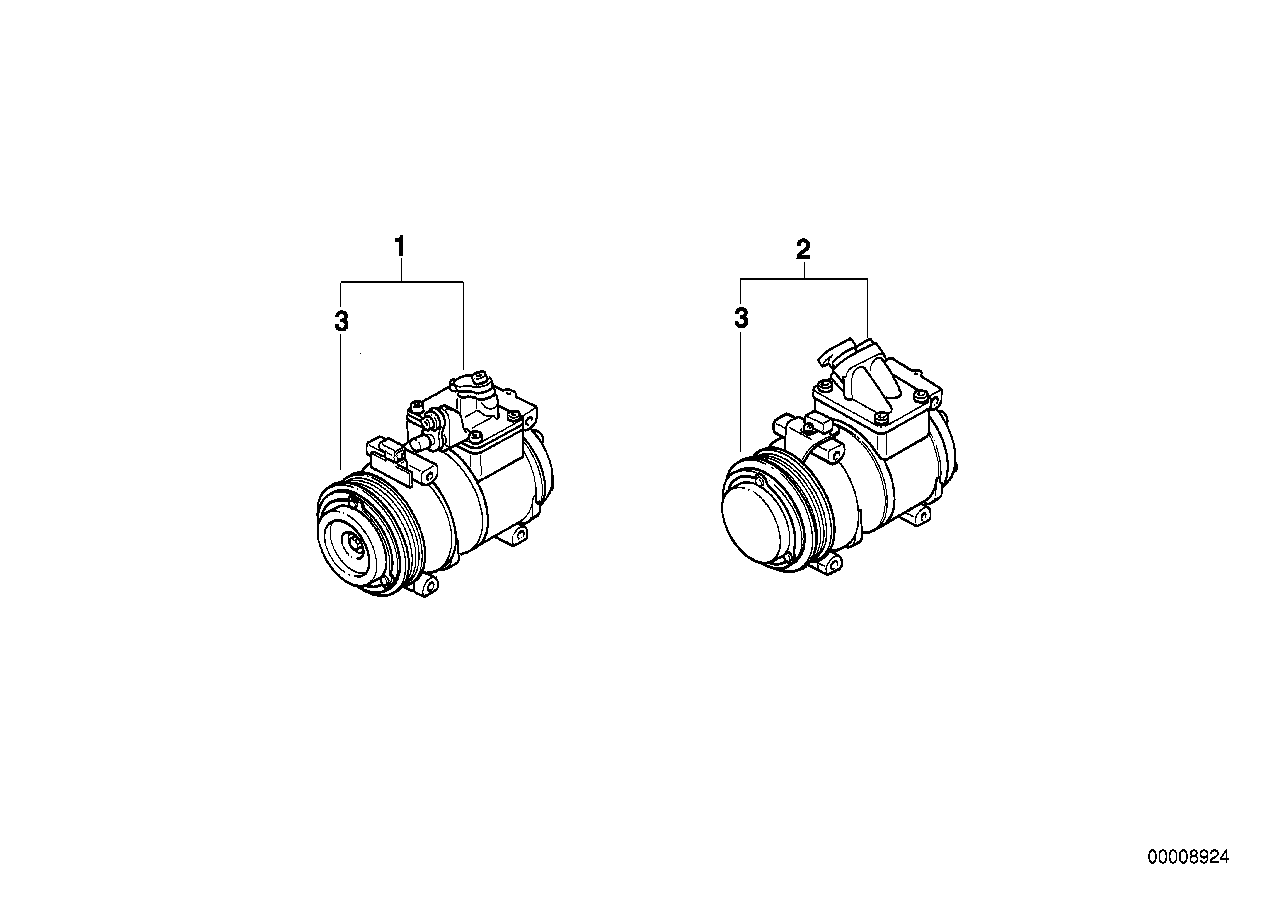 BMW 64 52 8 385 917 - Компрессор кондиционера autosila-amz.com