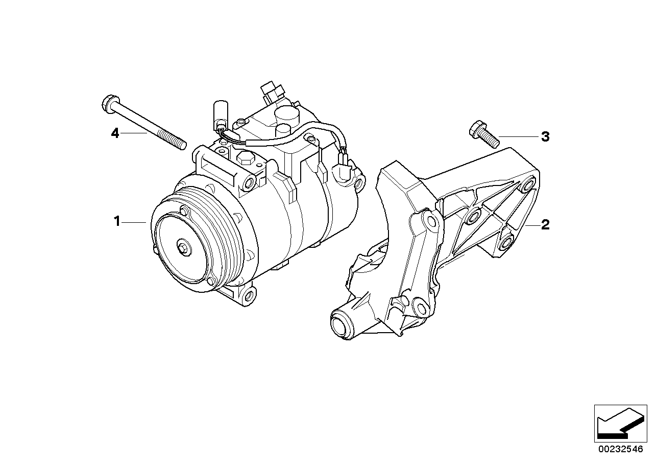 BMW 64 52 6 946 871 - RP компрессор кондиционера ! \\BMW 5 E60, LCI, E61, 6 E63, E64 autosila-amz.com