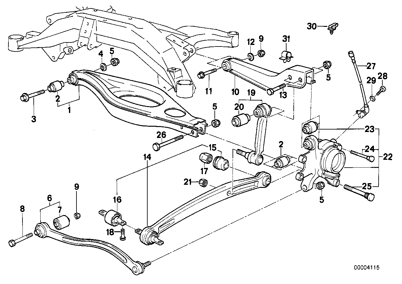 BMW 33321135134 - Втулка, рычаг подвески колеса autosila-amz.com