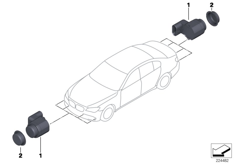 BMW 66 20 9 233 037 - Ультразвуковой датчик Sophisto серый !WA90 WB90 \BMW 5 F07 GT, LCI, F10, F11, F18, 7 F autosila-amz.com