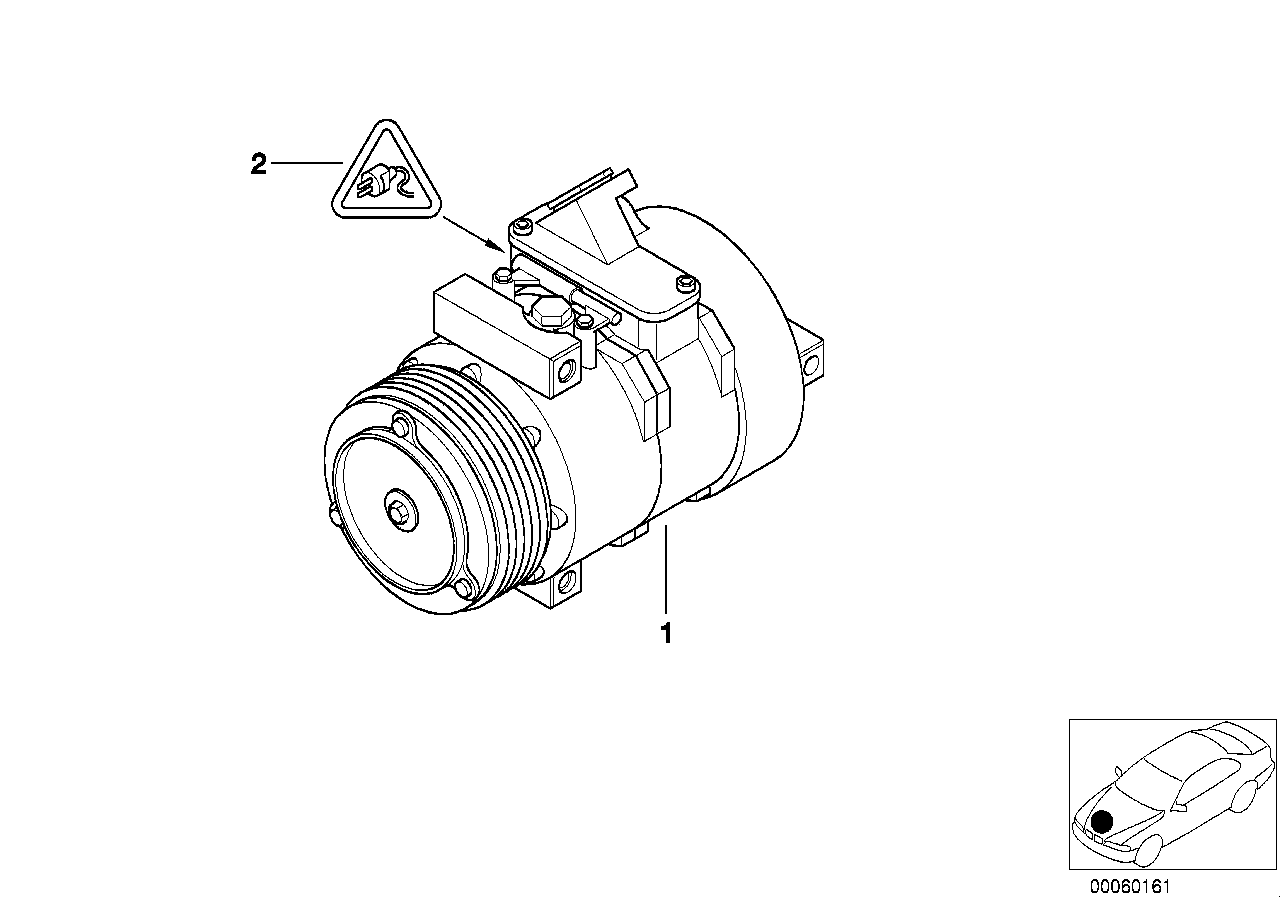 BMW 64 52 8 385 921 - Компрессор кондиционера autosila-amz.com