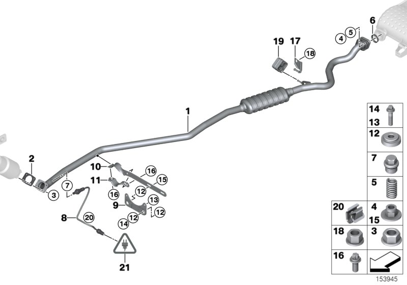 BMW 117875 30285 - Лямбда-зонд контроля за работой кат. !L=460MM \BMW 1 E87, 3 E90, LCI, E91, X3 E83, Z4 autosila-amz.com