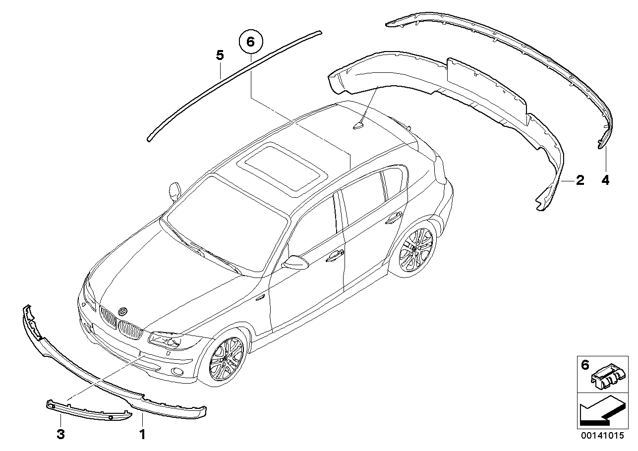 BMW 5111-7136-635 - Облицовка - защитная накладка, бампер autosila-amz.com