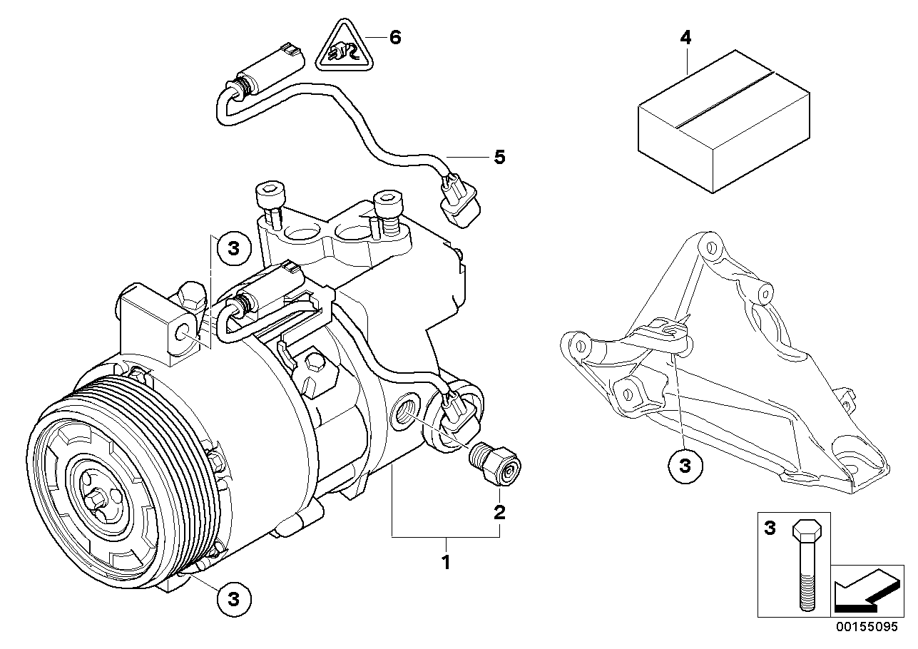 BMW 64 52 6 987 766 - Компрессор кондиционера autosila-amz.com