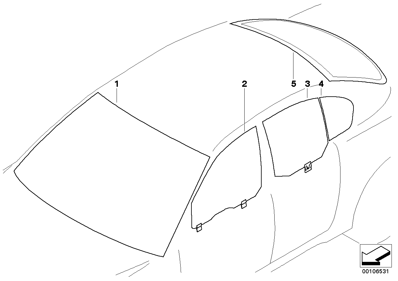 BMW 51357110635 - Боковое стекло autosila-amz.com