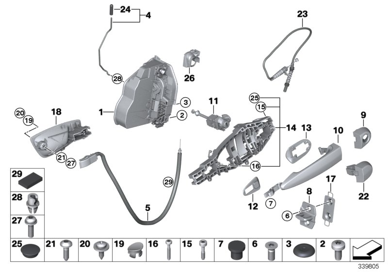 BMW 51 21 7 229 458 - Системный замок П ! \BMW 1 E81, E82, E87, LCI, F20, F21, 2 F22, F23, F87 M2, 3 E90, E autosila-amz.com