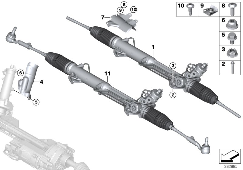 BMW 32 10 6 777 463 - Рулевой механизм, рейка autosila-amz.com