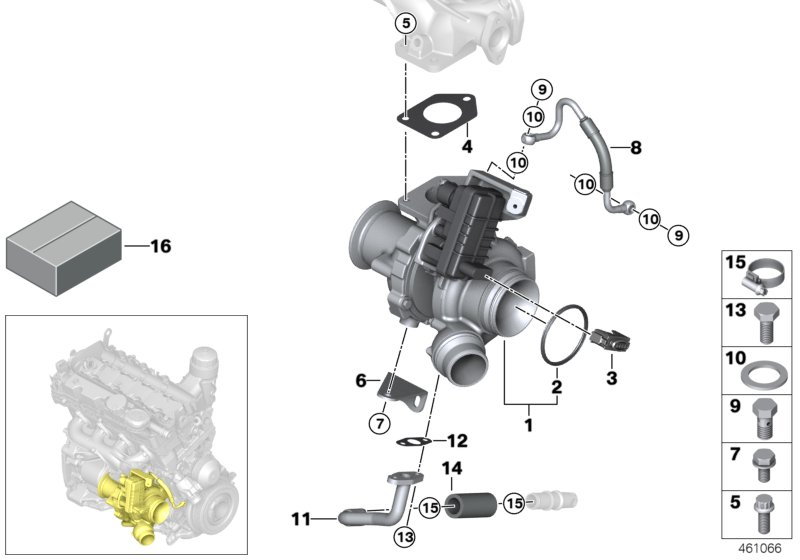 BMW 11652433152 - Оборотный турбонагнетатель !REMAN \BMW 1 E81, E82, E87 LCI, E88, 3 E90, E91, E92, E93, autosila-amz.com