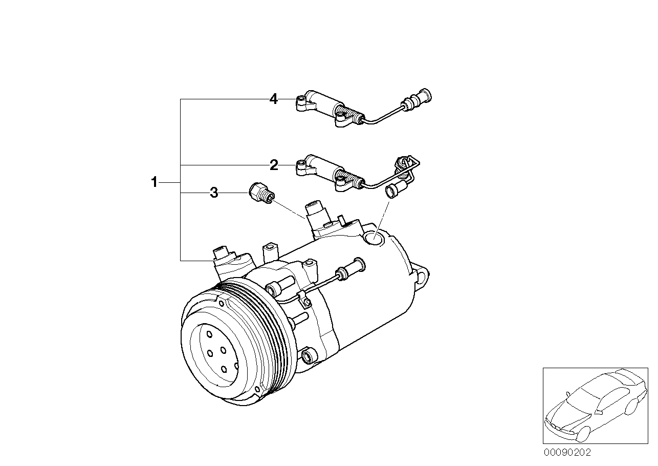 BMW 64 52 6 915 388 - Компрессор кондиционера autosila-amz.com