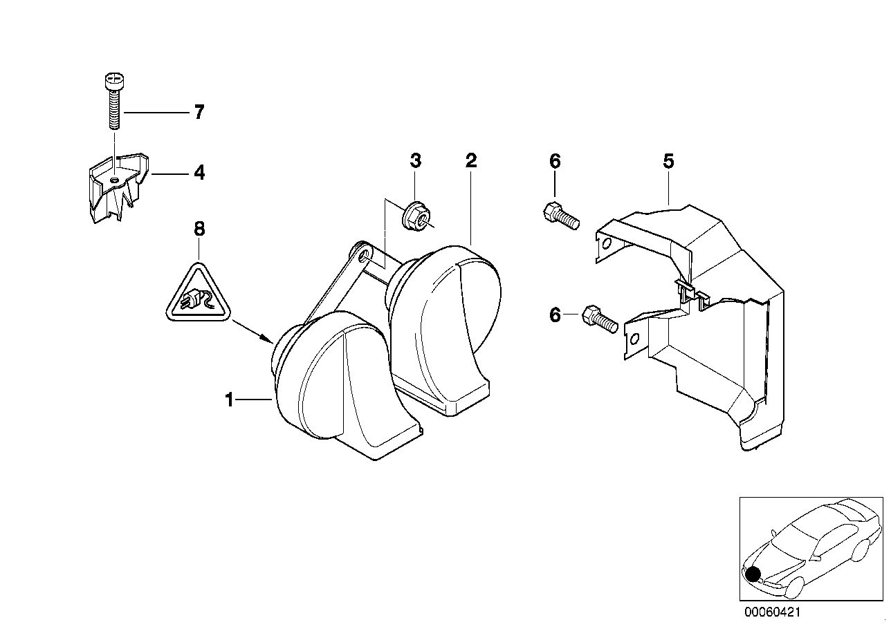 BMW 61 33 8 362 360 - Звуковой сигнал, клаксон autosila-amz.com