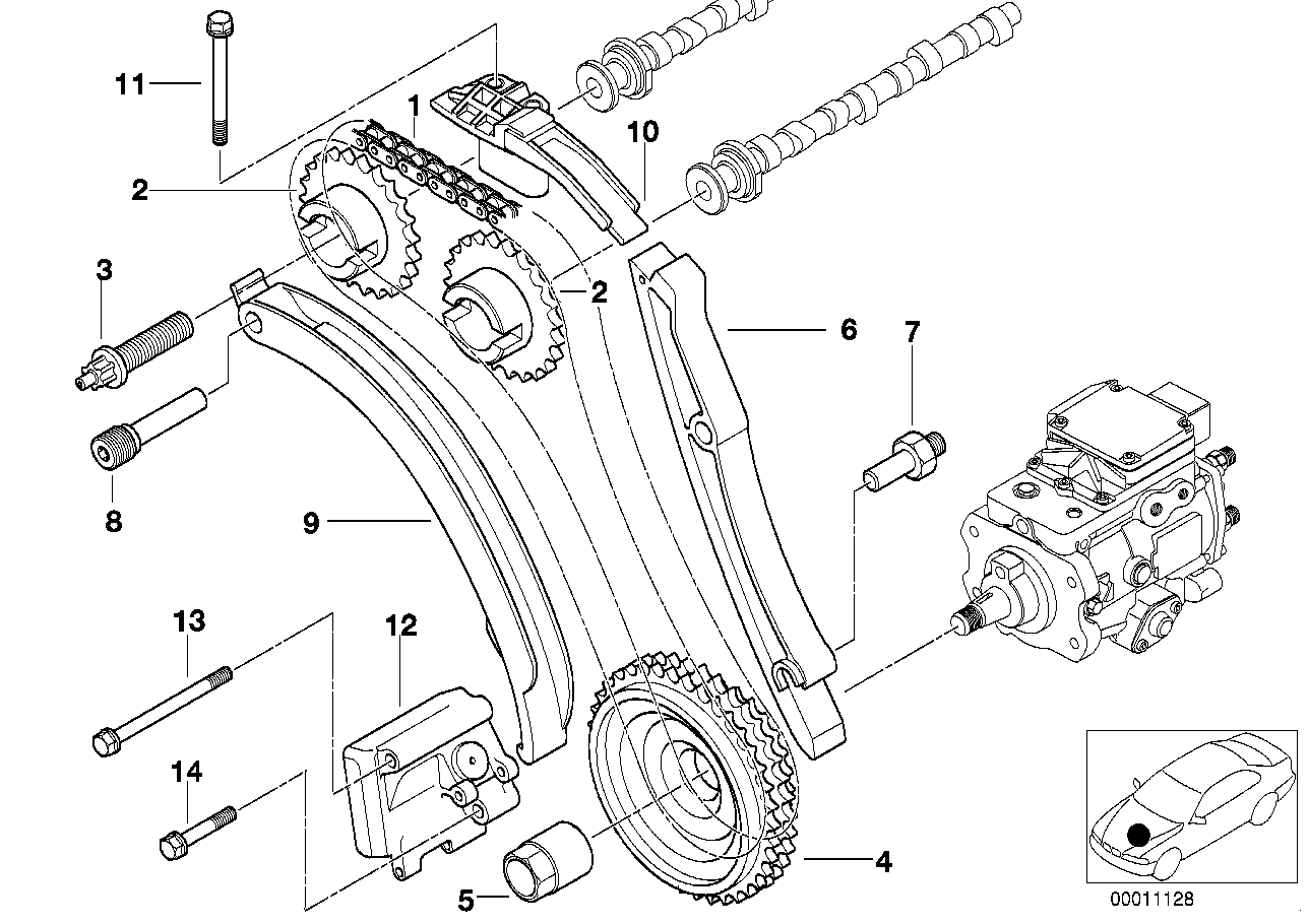 BMW 11 31 7 806 351 - Комплект цепи привода распредвала autosila-amz.com