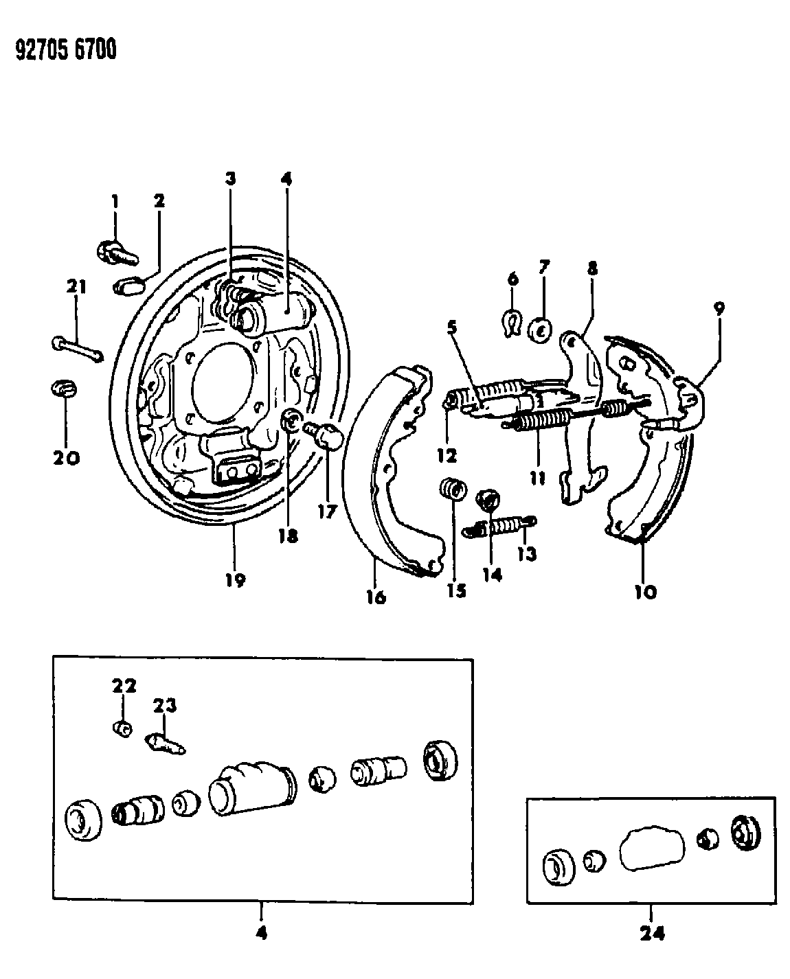 Mitsubishi MB85 8685 - Комплект тормозных колодок, барабанные autosila-amz.com