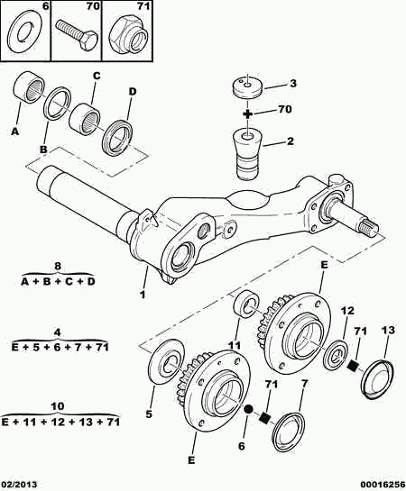 PEUGEOT 5132.62 - Ремонтный комплект, рычаг подвески autosila-amz.com