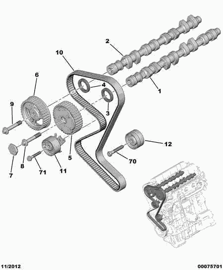 Mercedes-Benz 0829 A9 - Натяжной ролик, зубчатый ремень ГРМ autosila-amz.com