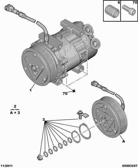 Lancia 6453 CL - Компрессор кондиционера autosila-amz.com