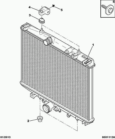 CITROËN 1330.91 - Радиатор, охлаждение двигателя autosila-amz.com