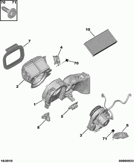 FIAT 6447 YN - Фильтр воздуха в салоне autosila-amz.com