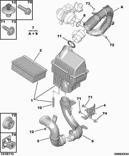 DS 1444 QP - Воздушный фильтр, двигатель autosila-amz.com