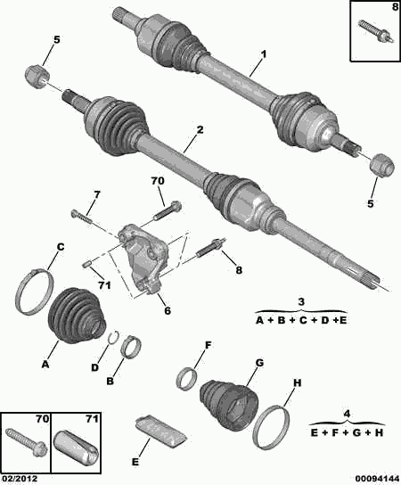 CITROEN 32443/2 - DRIVE SHAFT BEARING autosila-amz.com