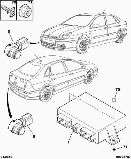 CITROËN 6590 A5 - Датчик, система помощи при парковке autosila-amz.com