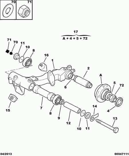 PEUGEOT (DF-PSA) 3748 29 - комплект подшипника ступицы зад. Citr autosila-amz.com