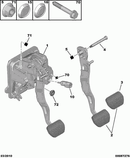 PEUGEOT (DF-PSA) 4534 71 - ВЫКЛ.СТОП-СИГН. autosila-amz.com