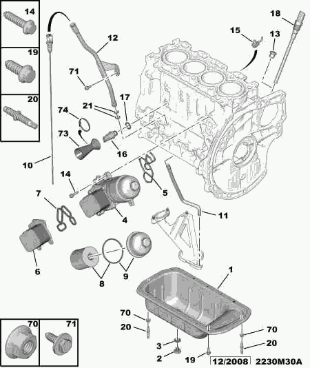 TOYOTA 1103 P0 - Масляный радиатор, двигательное масло autosila-amz.com