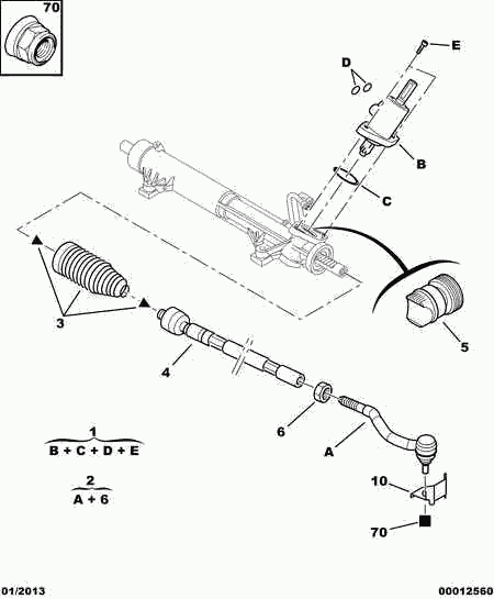 CITROËN/PEUGEOT 3817 59 - Наконечник рулевой тяги, шарнир autosila-amz.com