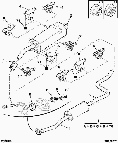 CITROËN 1736 30 - Соединительные элементы, система выпуска autosila-amz.com