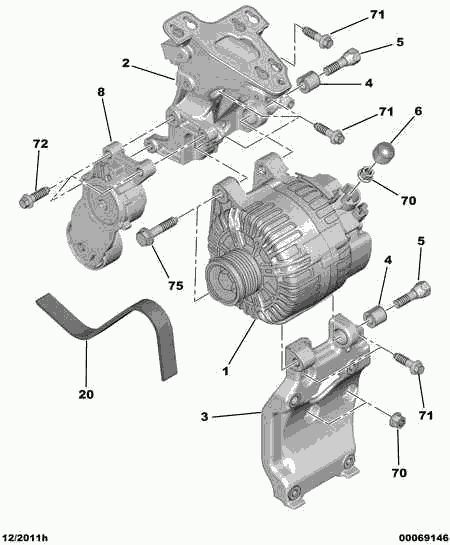 PEUGEOT (DF-PSA) 5751 G2 - ролик натяжной Peug autosila-amz.com