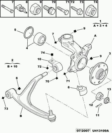 PEUGEOT 3523.83 - Сайлентблок, рычаг подвески колеса autosila-amz.com