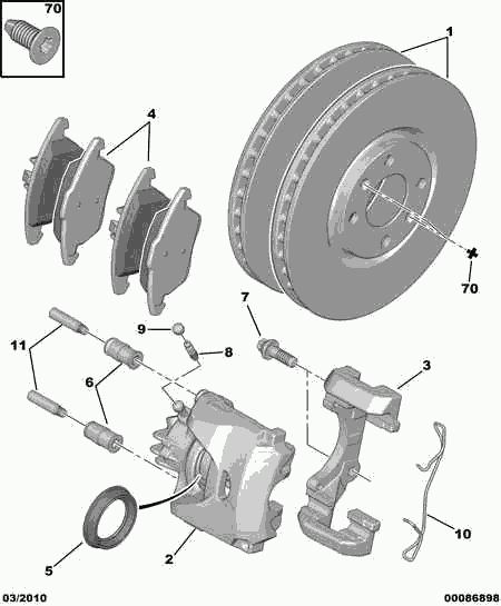 PEUGEOT (DF-PSA) 4254 77 - Тормозные колодки, дисковые, комплект autosila-amz.com