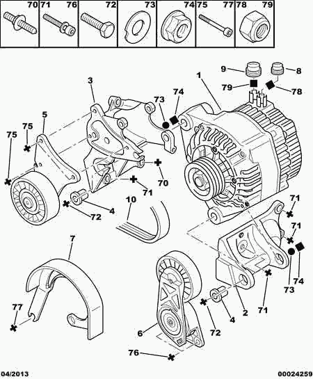 PEUGEOT (DF-PSA) 5705 S4 - Генератор 406 (90 AMP) autosila-amz.com